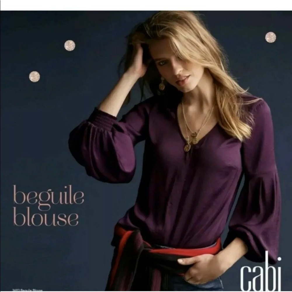 Cabi limited edition begule blouse plum S